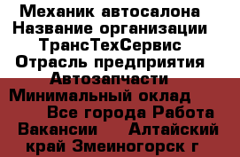 Механик автосалона › Название организации ­ ТрансТехСервис › Отрасль предприятия ­ Автозапчасти › Минимальный оклад ­ 20 000 - Все города Работа » Вакансии   . Алтайский край,Змеиногорск г.